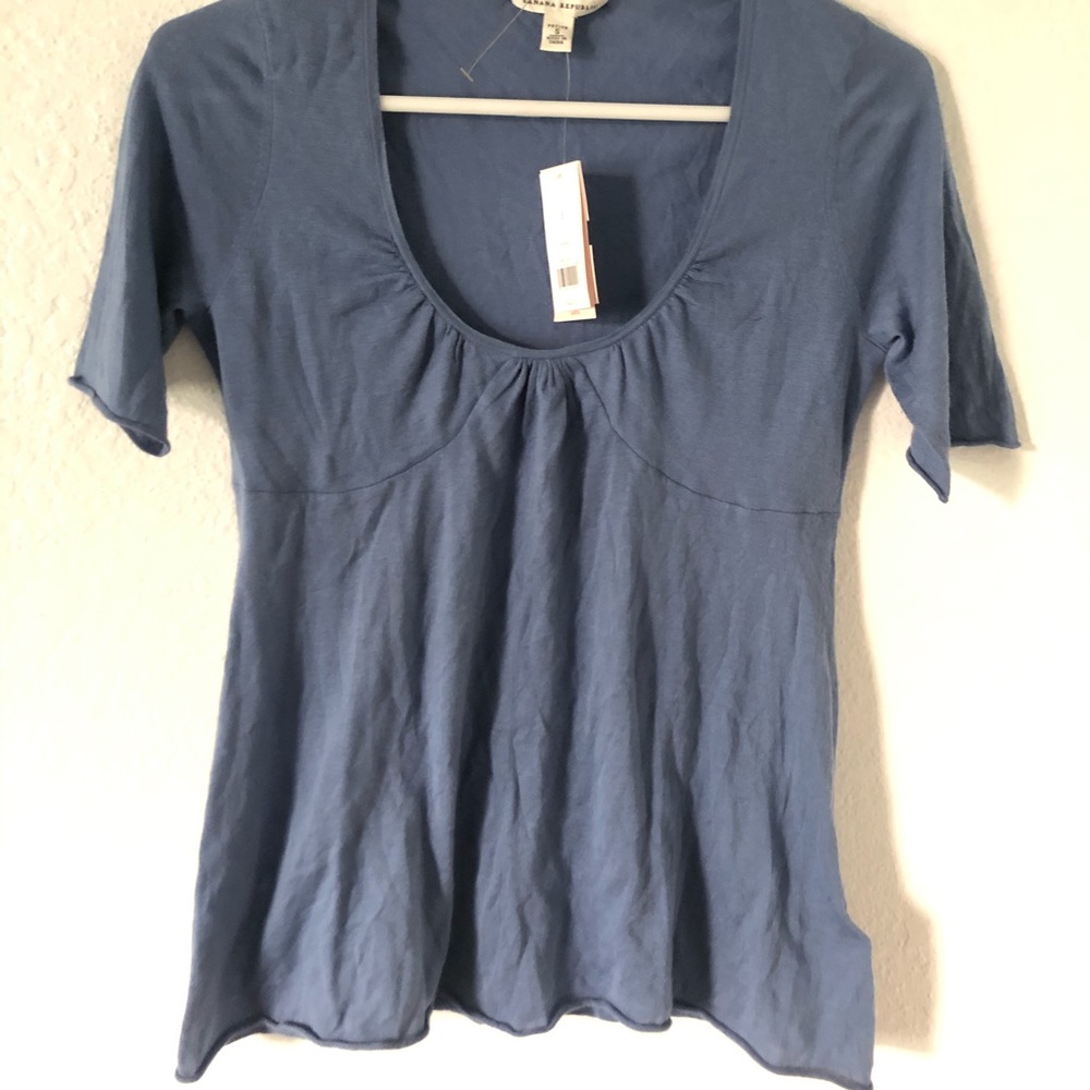 NWT Blue Knit Top Banana Republic
